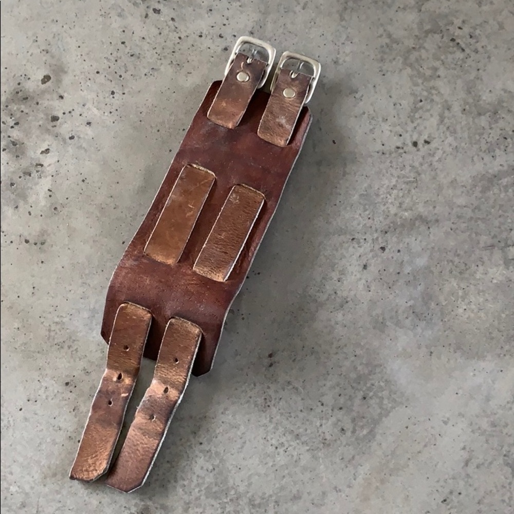 Leather cuff bracelet unisex